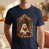 Cozy Bookish Ghost Tee thumbnail 3