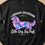 Longhair Dachshund Big Fluff Tee thumbnail 5