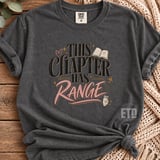 This Chapter Has Range PNG, Retro Bookish Travel Coffee Design, Cozy Reader Booktok Sublimation, Book Lover Gift T-Shirt Digital Graphic thumbnail 6