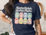 School Nurse T-Shirt: Student Health Jam Jar Design, Nurse Appreciation Gift thumbnail 4