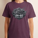 UH-60 Black Hawk Helicopter Shirt, Military Aviation Graphic Tee, Army Veteran Gift, Tactical Aviator T-Shirt, Pilot Crew Chief Apparel thumbnail 7