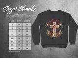 Grace Wins Floral Cross Sweatshirt, Christian Hoodie, Faux Embroidered Faith Aesthetic Sweater, Religious Cottagecore Botanical Tote Bag thumbnail 19