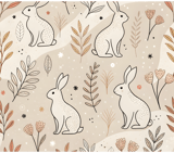 Digital Bunny Pattern, Seamless Rabbit Design, Floral Print, Digital Paper, Digital Bundle, Pastel Colors, Nursery Decor, Easter Theme thumbnail 8