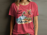 Dear Beach I Love You Watercolor Beach T-Shirt, Tropical Vacation Tee, Summer Trip Shirt, Beach Lover Gift for Her, Coastal Granddaughter thumbnail 5