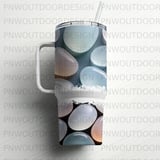 40oz Tumbler Sublimation Wrap, Pastel Pebbles Digital Design, Seamless Distressed Tapered Pattern, Tumbler Template, DIY Tumbler Wrap thumbnail 5