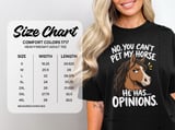 Can't Pet My Horse Opinions T-Shirt thumbnail 2