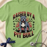 Raised By A Pit Bull Tee | Pit Bull Lover Shirt | Pittie Apparel | Bully Breed Gift thumbnail 6