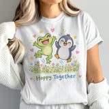 Hoppy Together Frog and Penguin Clipart thumbnail 4