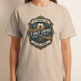 Drinking Team T-Shirt, Funny Beer Lover Gift, Pub Crawl Party Tee, I Only Drink on Days that End in 'Y' Humorous Vintage Bar Design Shirt thumbnail 10