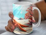 Vibrant Coral Reef Mug Sublimation Wrap for 11oz 15oz Mugs, Underwater Ocean Digital Design, Marine Life PNG Art File thumbnail 8