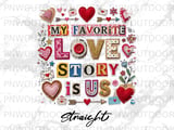 My Favorite Love Story Is Us Tumbler Wrap Digital PNG, 20oz Sublimation Design, Romantic Valentine Anniversary Gift thumbnail 8