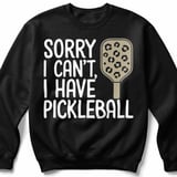 Pickleball Gildan Crewneck Sweatshirt, Sorry I Can't, I Have Pickleball, Court Warm Up thumbnail 1