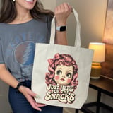 Just Here For The Snacks Tote Bag thumbnail 7