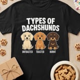 Types of Dachshunds Tee thumbnail 1