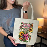 Faith Over Fear Floral Tote Bag thumbnail 7