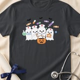 Ghost Nurse Halloween Tee thumbnail 2