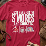 Just Here for S'mores & Sunsets T-Shirt thumbnail 4
