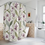 Elegant Orchid Botanical Shower Curtain thumbnail 2
