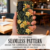 Yellow Freesia Tumbler Design, Watercolor Flowers Digital Paper, Floral Junk Journal, Printable Tumbler Png, Digital Scrapbooking thumbnail 6