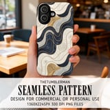 Abstract Wave Digital Pattern, Digital Bundle, Seamless Pattern, Modern Art Print, Geometric Printable Art, Background Texture, Digital thumbnail 6