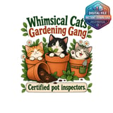 Cats Gardening Gang Digital Mug Wrap thumbnail 2
