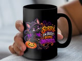 Busy Being Unbothered Black Cat Mug thumbnail 11