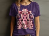 Faux Patchwork Cowgirl For A Cure Tee thumbnail 14