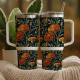 Marigold Tumbler Design, Floral Digital Papers, Flower Backgrounds, Junk Journal Pages, Printable PNG, Digital Scrapbooking Paper thumbnail 9