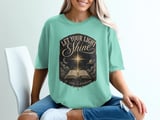 Let Your Light Shine Classroom T-Shirt, Christian Teacher Gift, Vintage Bible Verse Celestial Faith Based Educator Tee thumbnail 2