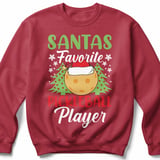 Pickleball Gildan Crewneck Sweatshirt, Santas Favorite Pickleball Player, Court Warm Up thumbnail 5