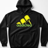 Pickleball Gildan Fleece Hoodie, addicted, Court Pullover thumbnail 1