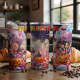 Personalized Halloween Tumbler, Spooky Name Tumbler, Halloween Candy Design Tumbler, Custom Halloween Tumbler, Tumbler with Personalized thumbnail 3