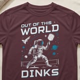 Pickleball Sport-Tek Performance Tee, Out Of This World Dinks Astronaut Graphic, Performance Court Apparel thumbnail 2