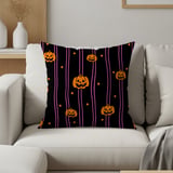 Halloween Jack O'Lantern Woven Blanket, Spooky Cute Pink Stripe Velveteen Blanket, Y2K Aesthetic Throw Pillow Decor Gift thumbnail 20