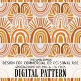 Digital Boho Rainbow Pattern, Digital Bundle Pattern, Seamless Rainbow Design, Abstract Rainbow Clipart, Kids Rainbow Wallpaper, Modern thumbnail 1