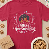 Official Nap Supervisor Dachshund Tee thumbnail 4