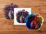 Goth Halloween Pumpkin PNG, Dog Lover Fall Sublimation Design, Spooky Dog Mom Digital Art, Purple Black Autumn Pumpkin thumbnail 4