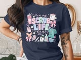 In My Scrub Life Era Coquette Bow Nurse T-Shirt: Funny ER ICU Design thumbnail 6