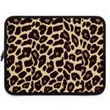 Chic Leopard Print Laptop Sleeve, Animal Print Accessory Pouch, Trendy Wild Jungle Pattern Tech Case thumbnail 1