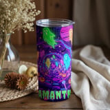 Personalized Halloween Tumbler, Spooky Ghosts Tumbler, Name Tumbler, Candy Corn, Halloween Party, Halloween Gift, Custom Tumbler thumbnail 5