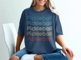 Pickleball Comfort Colors Shirt, Retro Multi Line Pickleball, Vintage Graphic Tee thumbnail 4