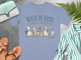 Walk By Faith Misplace Everything Shirt, Funny Christian Duck Tee, Cozy Faith Humor Gift for Mom, Cute Duck Lover T-Shirt thumbnail 5