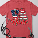 VA Nurse Patriotic Tee thumbnail 2