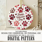 Digital Valentine Pattern, Digital Bundle, Valentines Day, Paw Print Pattern, Dog Paw Print, Plaid Valentine Pattern, Digital Paper thumbnail 3