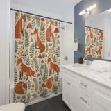 Whimsical Woodland Fox Shower Curtain thumbnail 3