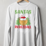 Pickleball Sport-Tek Long Sleeve Tee, Santas Favorite Pickleball Player, Sun Shield Shirt thumbnail 11