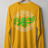 Pickleball Sport-Tek Long Sleeve Tee, That's What I Do I Play Pickleball And I Know Things, Sun Shield Shirt thumbnail 3