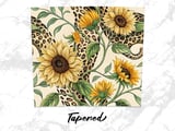 Sunflower Leopard 20oz Tumbler Wrap PNG, Floral Animal Print Tumbler Design, Sublimation Tumbler File, Digital Download, Tumbler Designs thumbnail 5