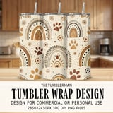 Boho Pet Paws & Rainbows Digital Art Size Bundle Png thumbnail 1