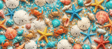 Vibrant Summer Beach Seashell Ocean Life 40oz Tumbler Wrap Design | Coastal Sea Life Digital Download for Sublimation thumbnail 13